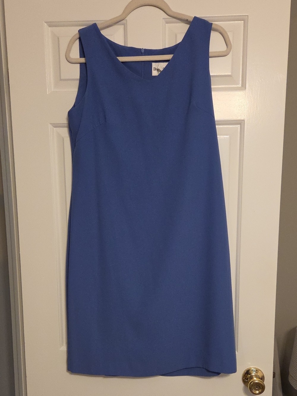 Danny & Nicole 12 Periwinkle Blue Sleeveless Shift Midi Dress